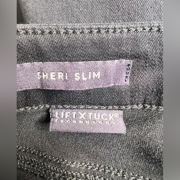 NYDJ Black Sheri Slim Ankle Cuff Denim Jeans 6 New NWT stretch - Picture 8 of 14